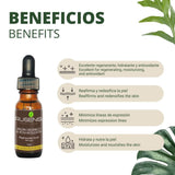 Renovador Facial de Argán Orgánico y Rosa Mosqueta – Anti-edad - 15ml