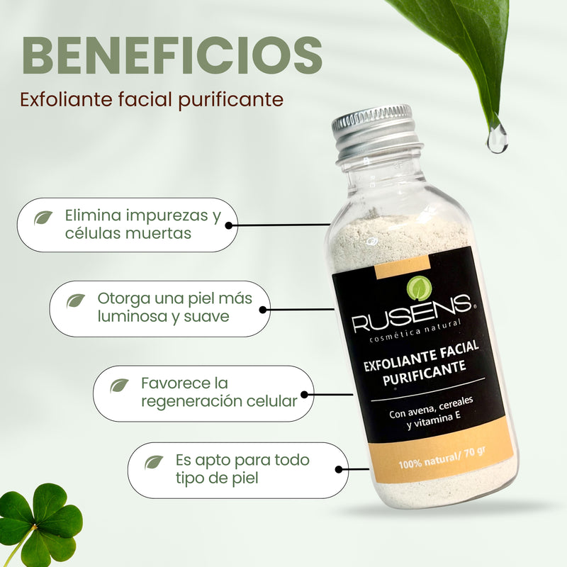 Exfoliante Facial PURIFICANTE con Cereales y Vitamina E - 70g