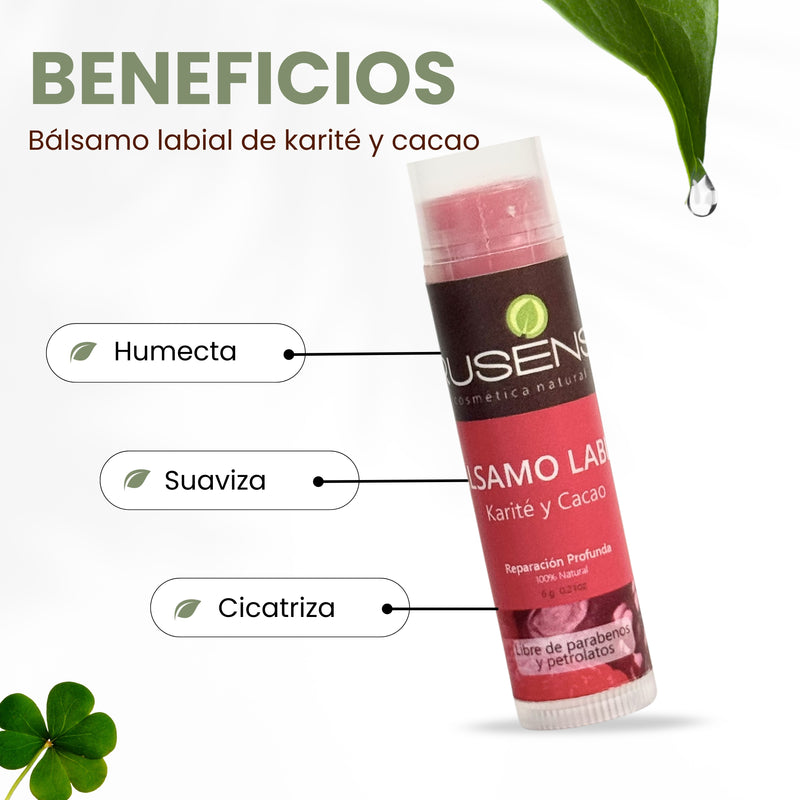 Bálsamo Labial Karité y Cacao