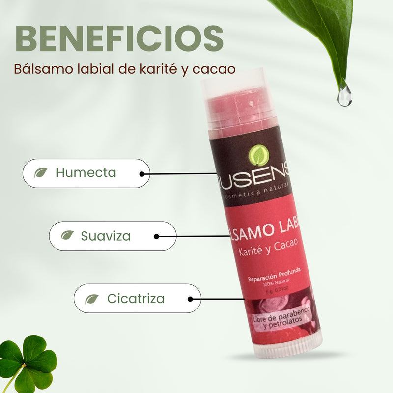 Bálsamo Labial Karité y Cacao