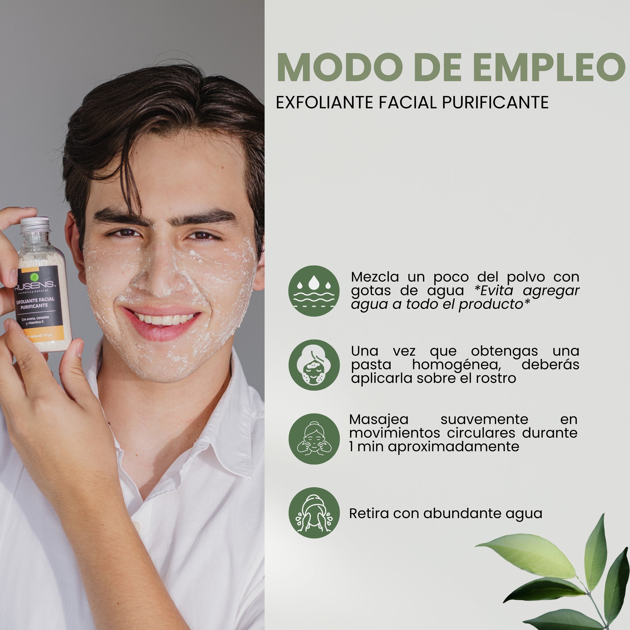 Exfoliante Facial PURIFICANTE con Cereales y Vitamina E - 70g