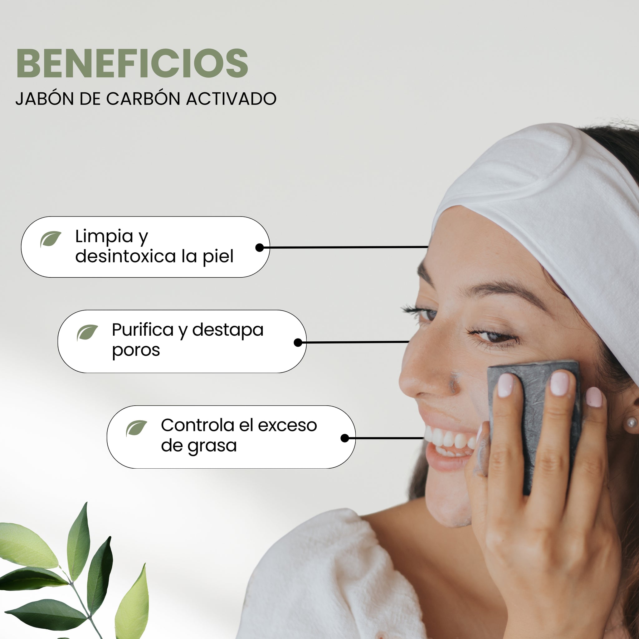 Jabón Vegetal de Carbón Activado - 100g