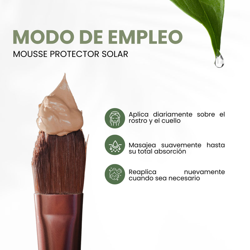 Mousse Protector Solar - Color Canela