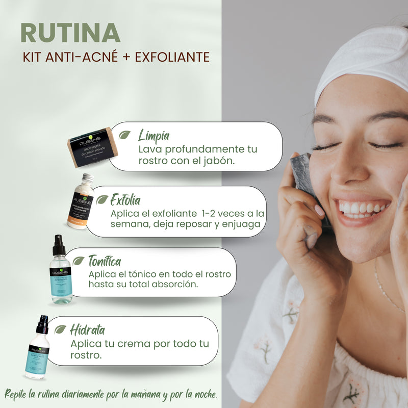 KIT ANTI-ACNÉ PIEL Mixta/Grasa + Exfoliante